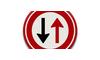 RVV Verkeersbord F5 - Verbod voor bestuurders door te gaan bij nadering van verkeer uit tegengestelde richting verboden voorrang tegenligger